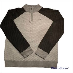 DKNY Kids Boys Youth Cable Knit Sweater Long Sleeve Pullover Sweatshirt Large